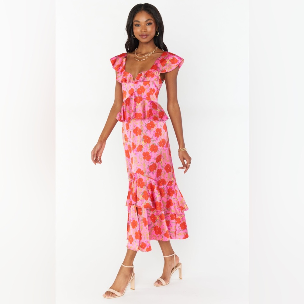 Mumu Reese Ruffle Dress - Size L